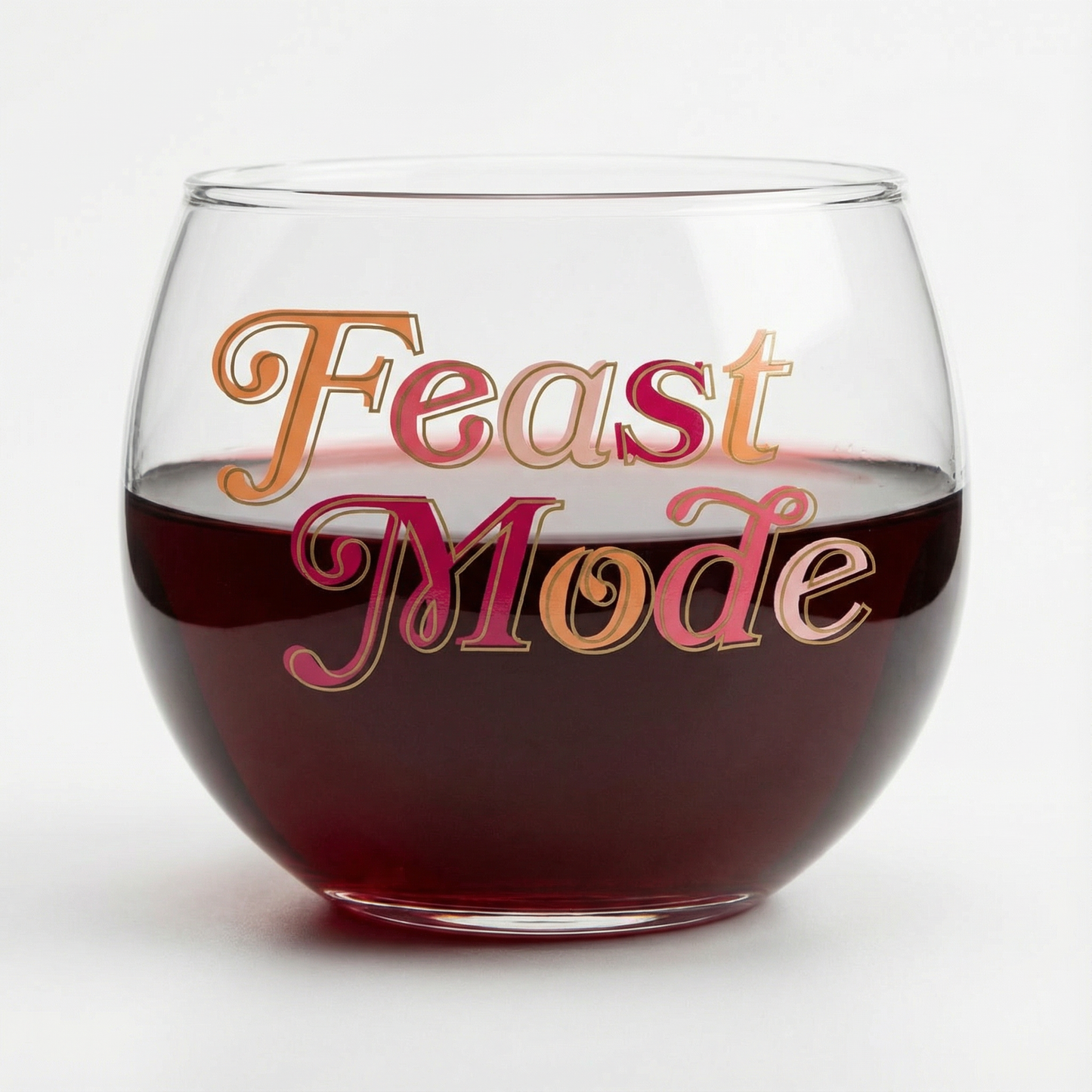 Feast Mode Holiday Roly Poly Wine Glass | 13 oz.