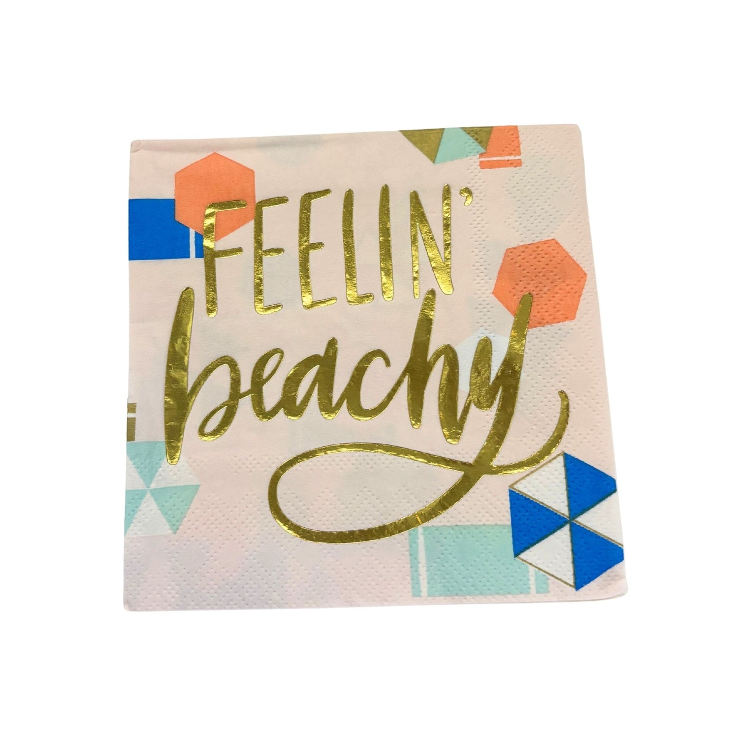 Feelin' Beachy Foil Party/Beverage/Cocktail Napkins | 9.75" square