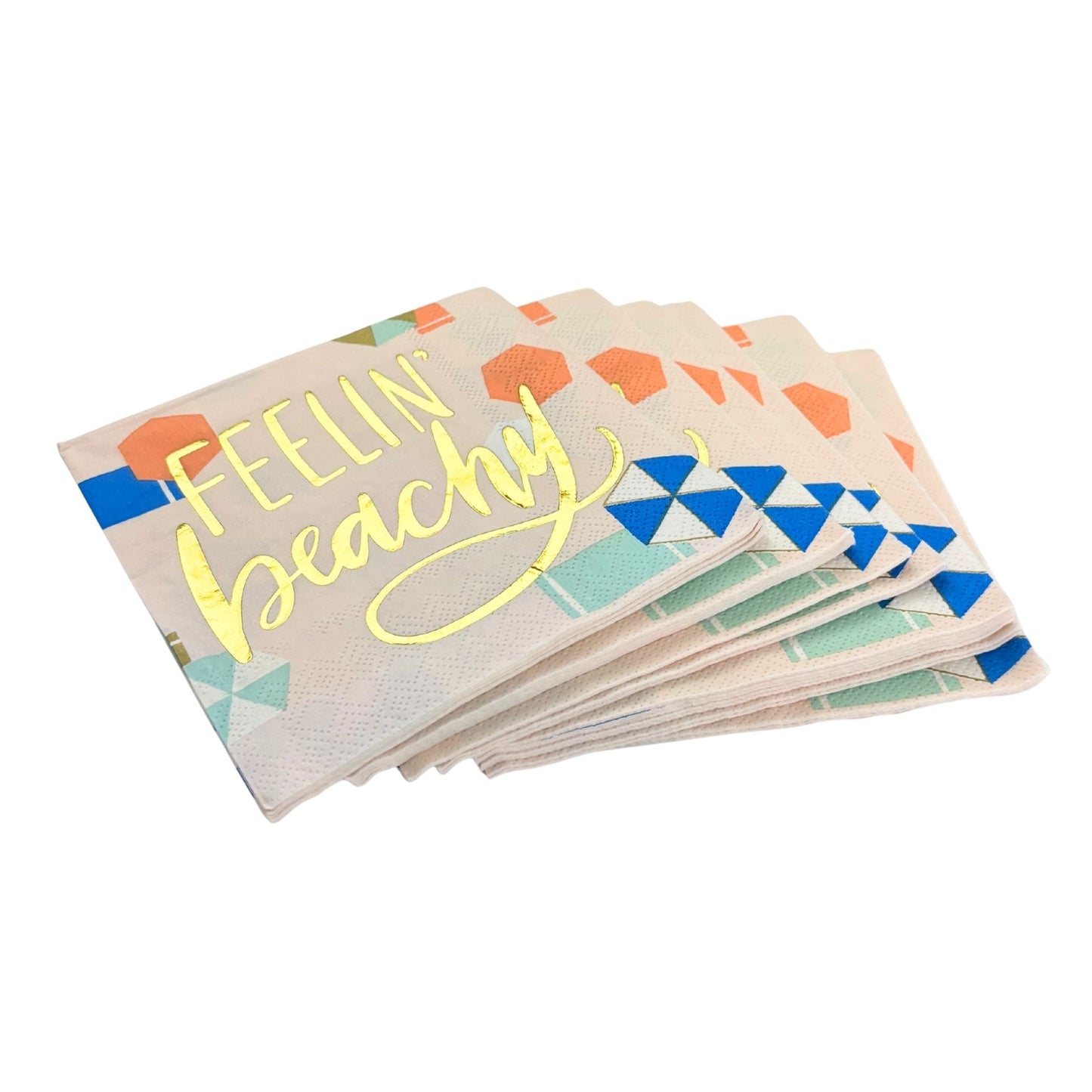 Feelin' Beachy Foil Party/Beverage/Cocktail Napkins | 9.75" square