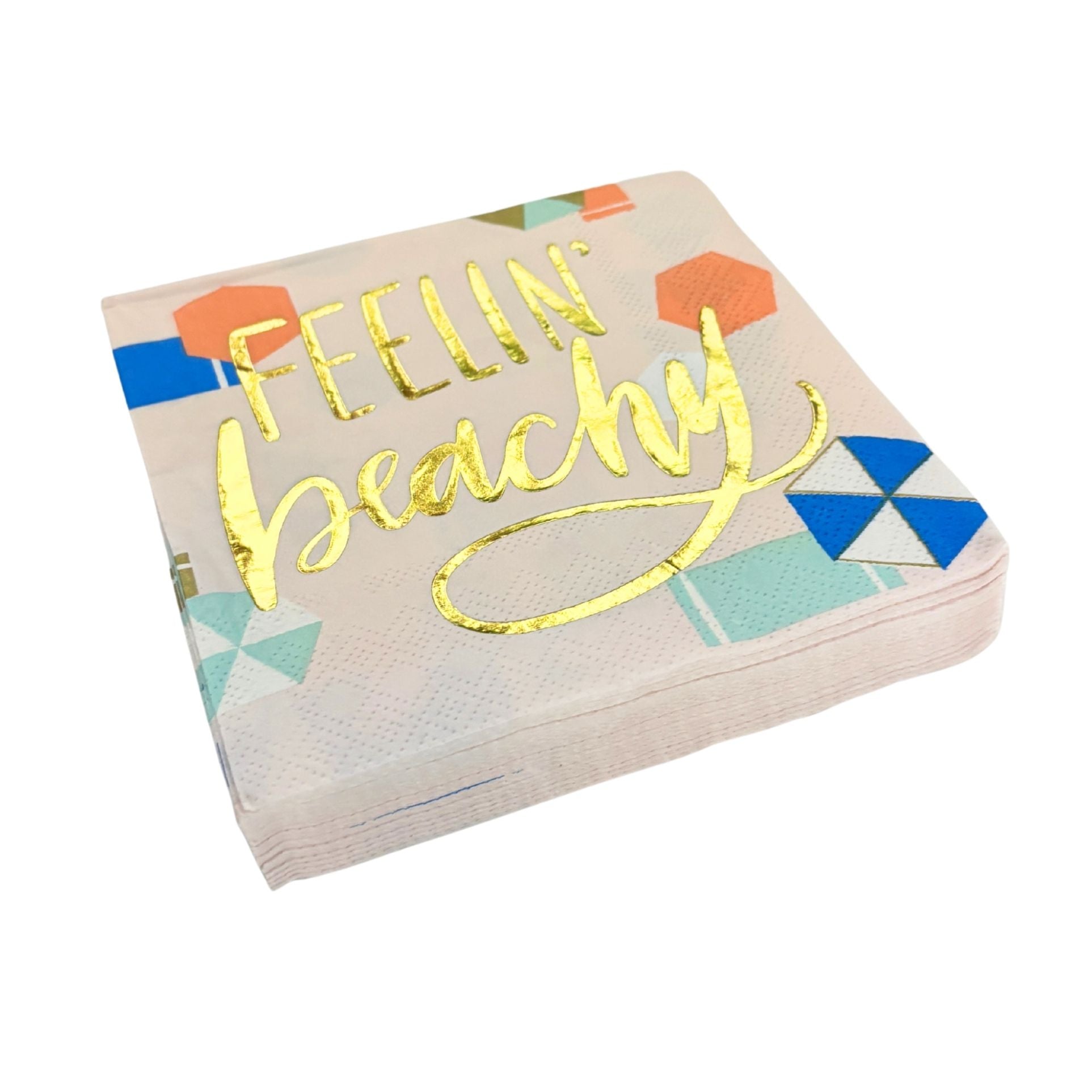 Feelin' Beachy Foil Party/Beverage/Cocktail Napkins | 9.75" square