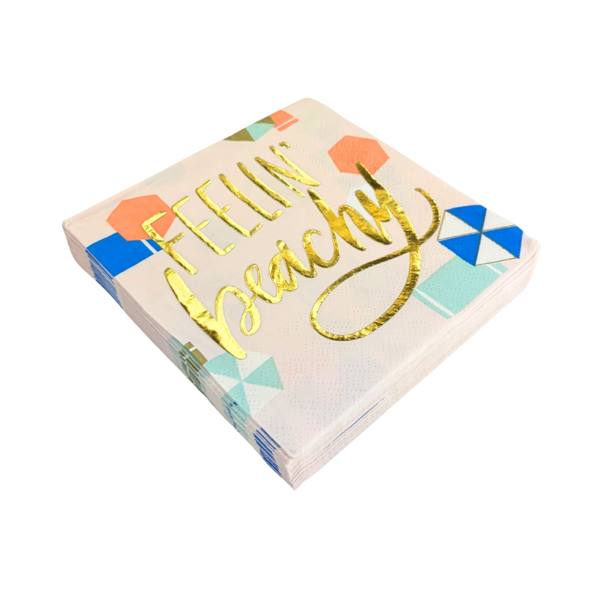 Feelin' Beachy Foil Party/Beverage/Cocktail Napkins | 9.75" square