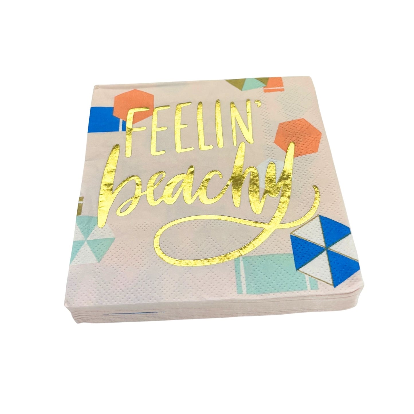 Feelin' Beachy Foil Party/Beverage/Cocktail Napkins | 9.75" square