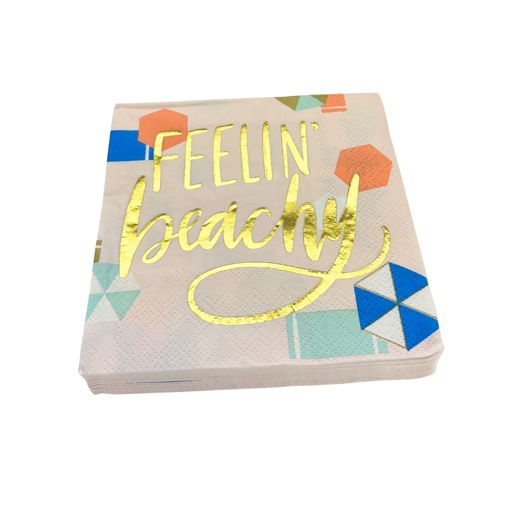 Feelin' Beachy Foil Party/Beverage/Cocktail Napkins | 9.75" square