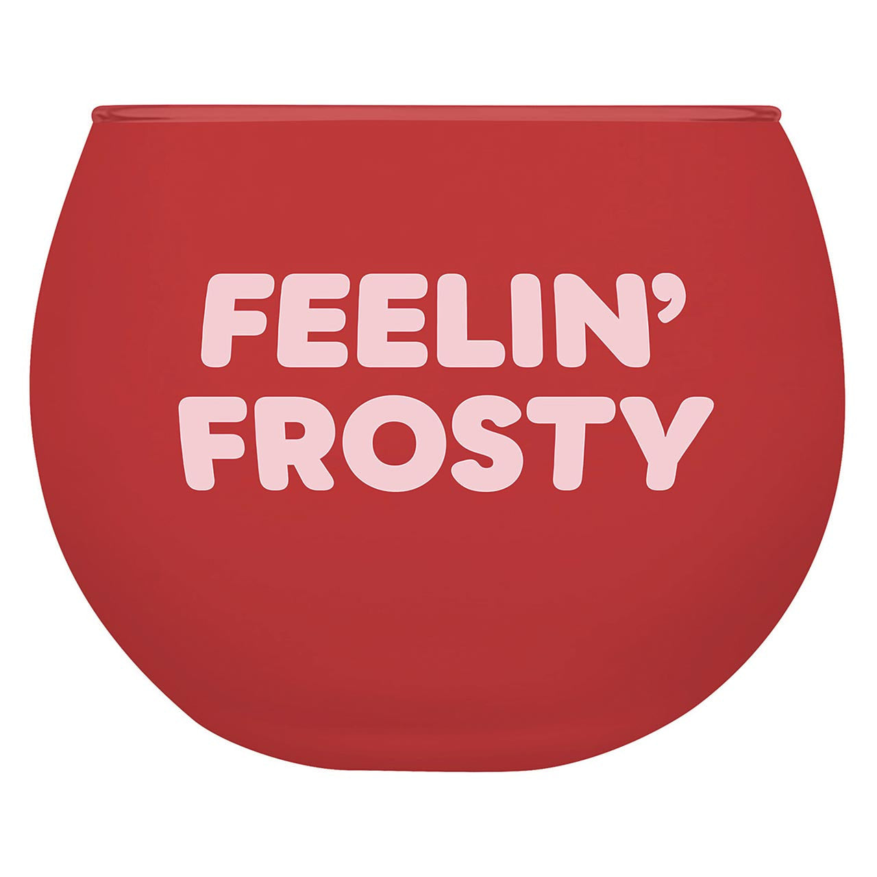 Feelin' Frosty Roly Poly Glass in Tinted Red | 13oz