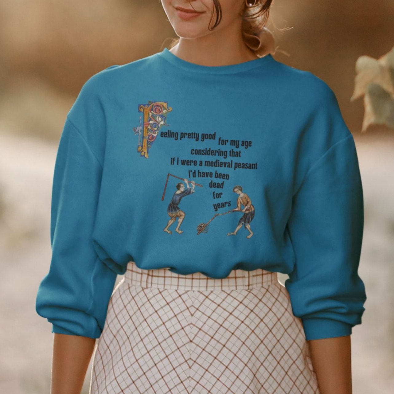 Feeling Pretty Good for My Age Medieval Peasant Unisex Heavy Blend™ Crewneck Sweatshirt