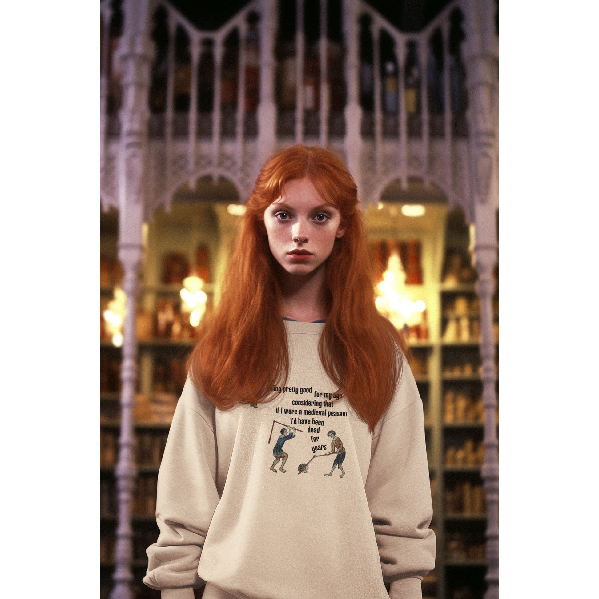 Feeling Pretty Good for My Age Medieval Peasant Unisex Heavy Blend™ Crewneck Sweatshirt