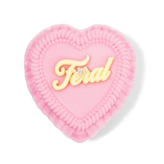 Feral Heart Cake Unscented Candle in Pink and Yellow-Fun Club-The Bullish Store