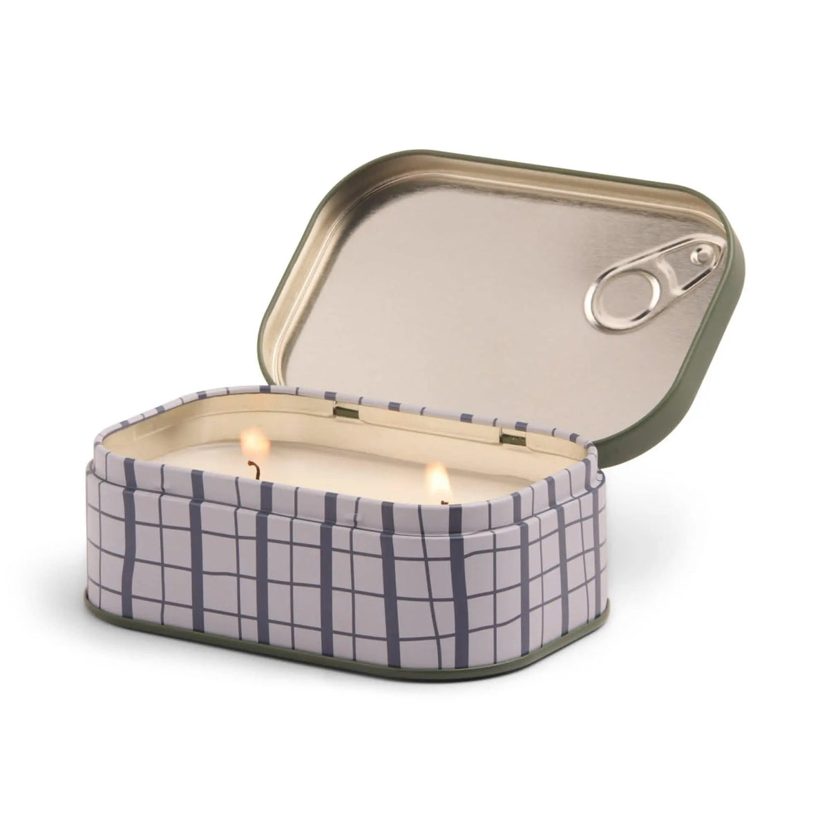 Fig and Olive Bistro Tin Candle - open