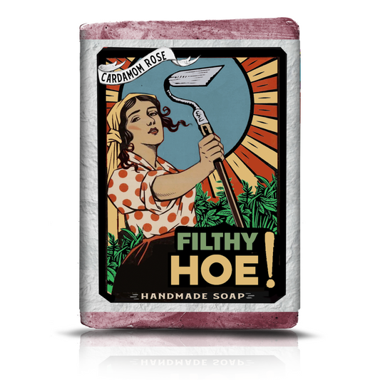 Filthy Hoe Farmgirl Pink Soap in Cardamom Rose Scent | Natural Skincare Bar Soap