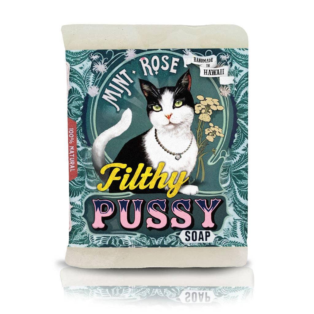 Filthy Pussy Soap in Mint Rose Soap | Handmade Natural Skincare Bar Soap