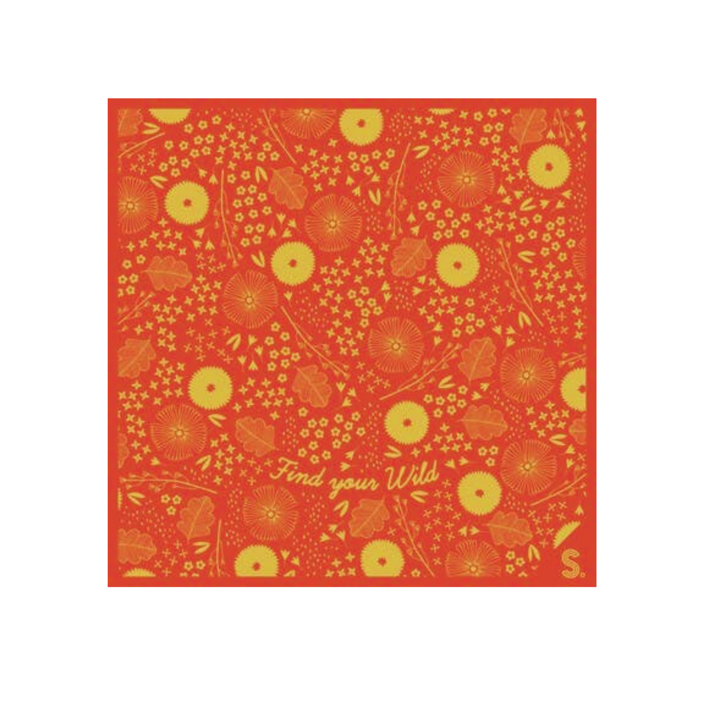 Find Your Wild Road Trip Bandana | Adventure Theme Headwrap Scarf | 22'' x 22''