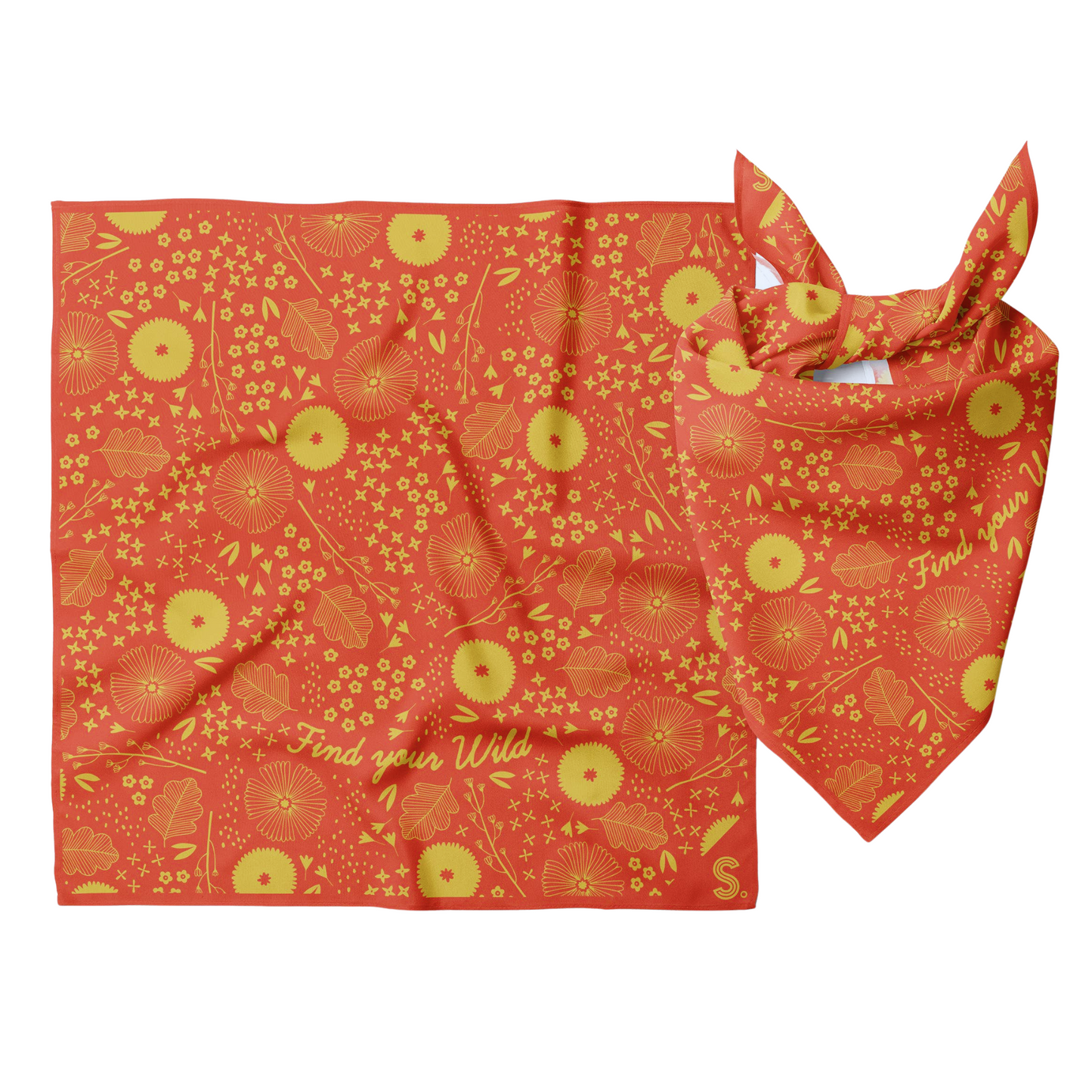 Find Your Wild Road Trip Bandana | Adventure Theme Headwrap Scarf | 22'' x 22''