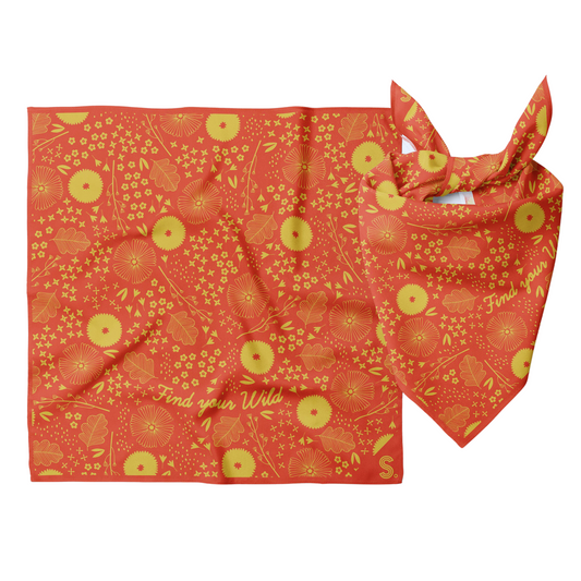 Find Your Wild Road Trip Bandana | Adventure Theme Headwrap Scarf | 22'' x 22''