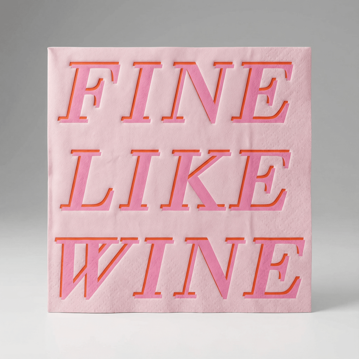 Fine Like Wine Beverage Napkins | Pink Party Napkins | 5''