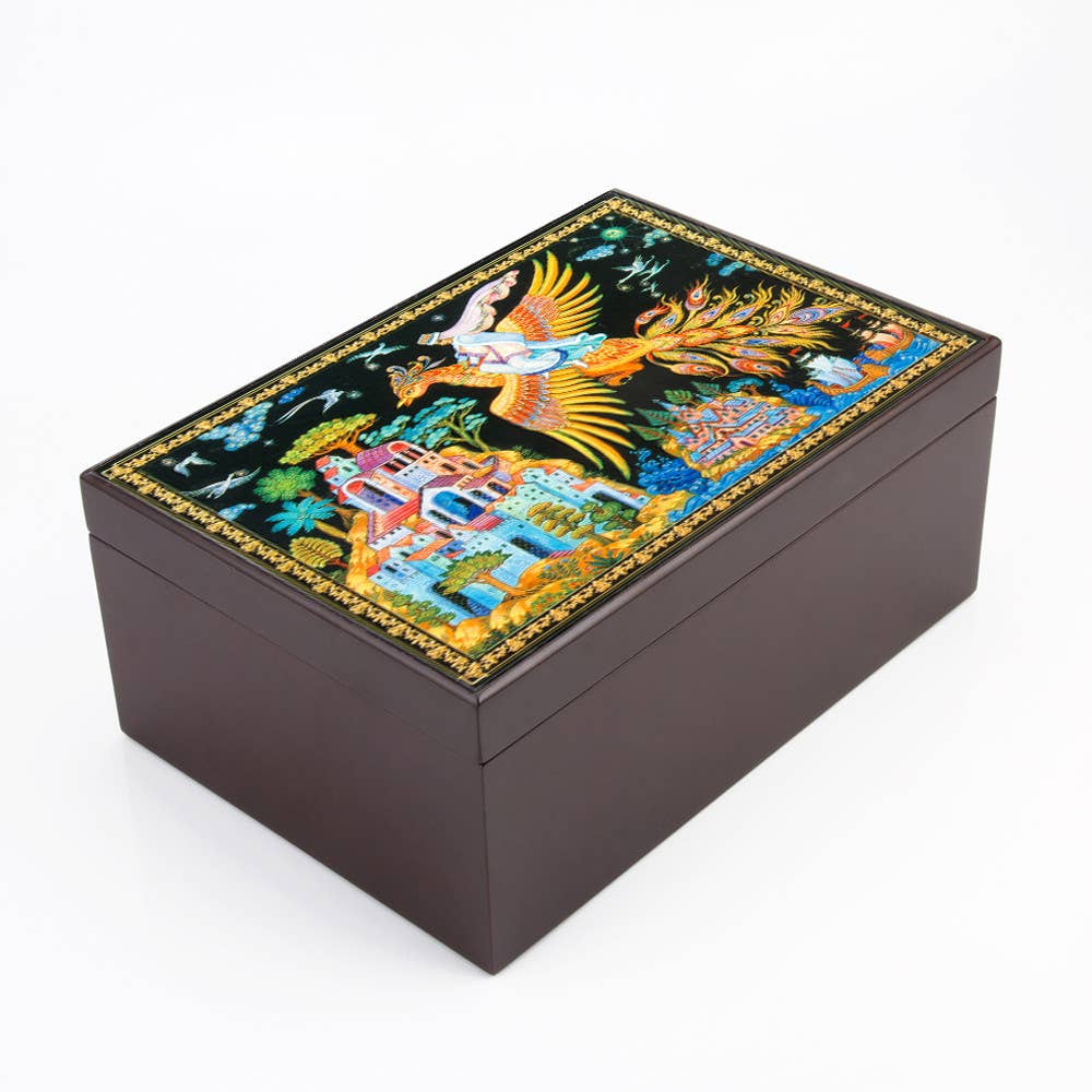Firebird Tea Bag Storage Box | Tea Lovers Container Chest Box | 8.7'' x 5.9''