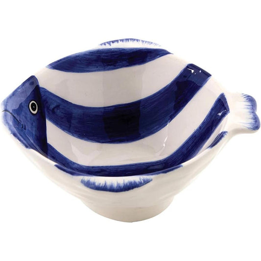 Fish Bowl | Blue and White Ceramic | 5" × 5" × 2" | 47th & Main-47th & Main-The Bullish Store