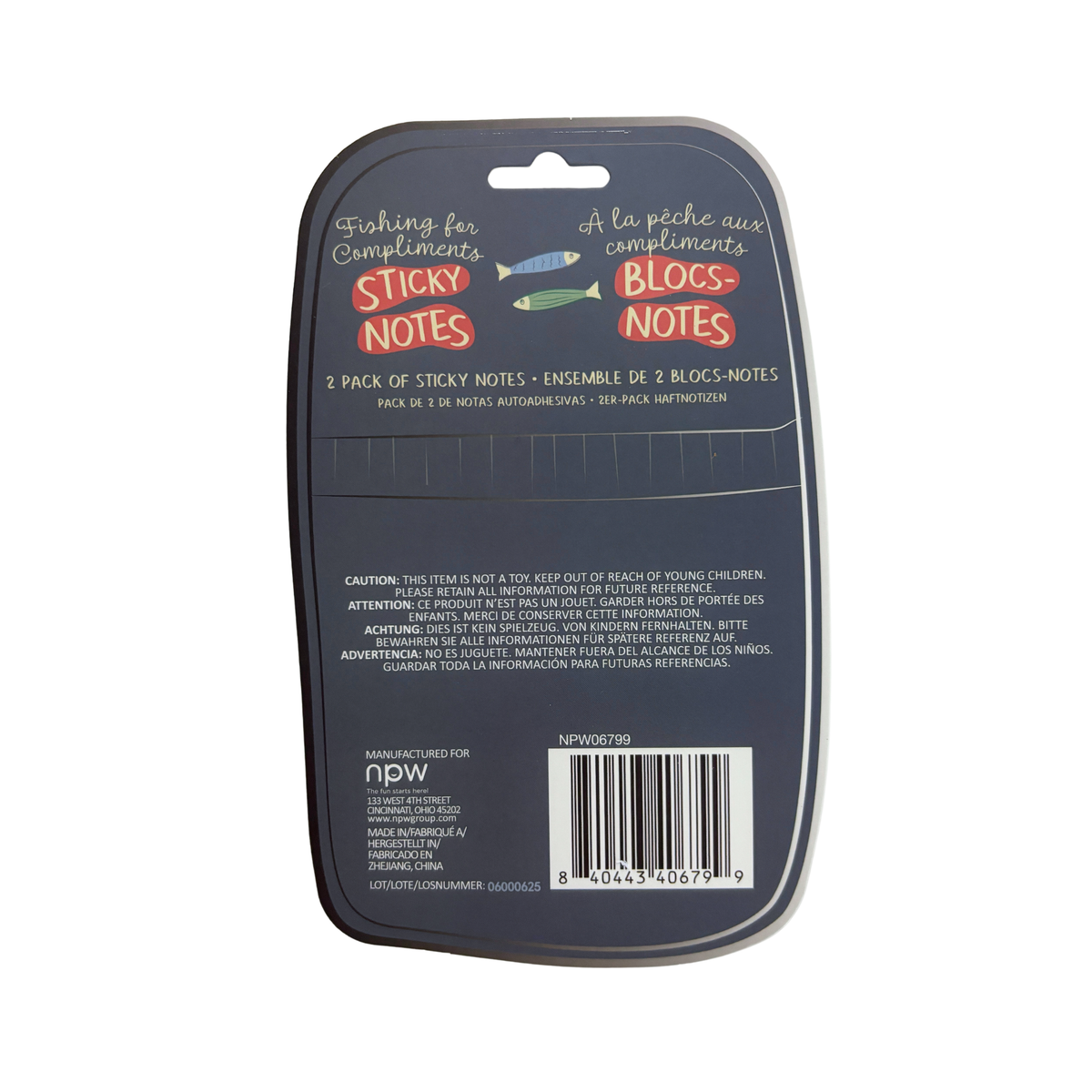 Fishing for Compliments Sticky Notes 2 Pack | Sardine Shaped | NPW-NPW-The Bullish Store