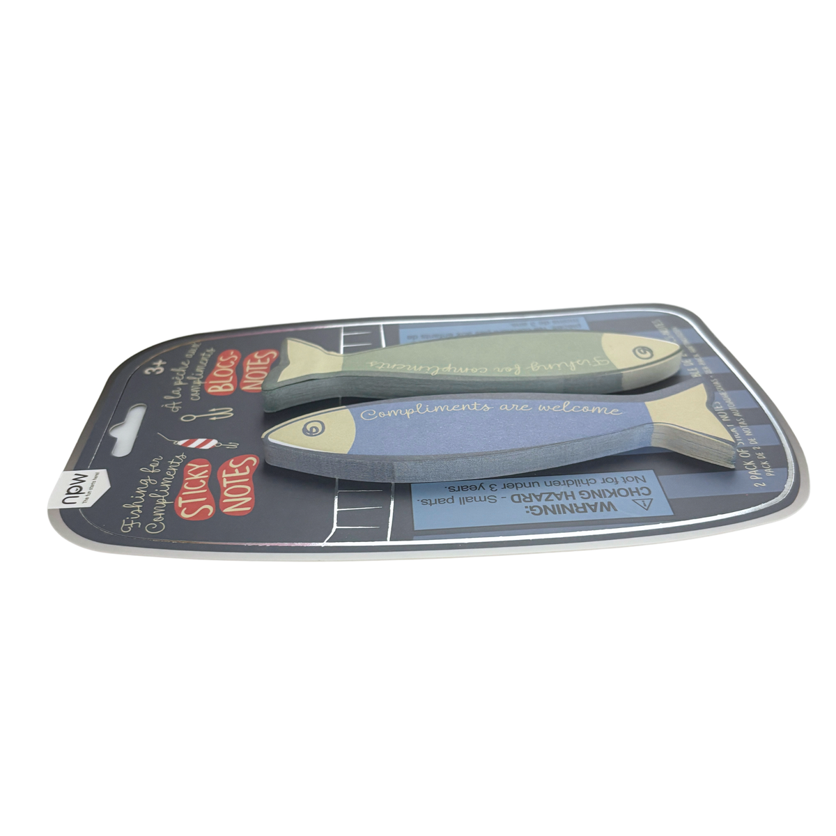 Fishing for Compliments Sticky Notes 2 Pack | Sardine Shaped | NPW-NPW-The Bullish Store
