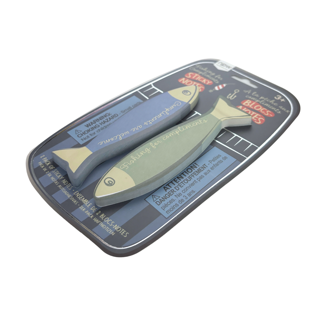 Fishing for Compliments Sticky Notes 2 Pack | Sardine Shaped | NPW-NPW-The Bullish Store