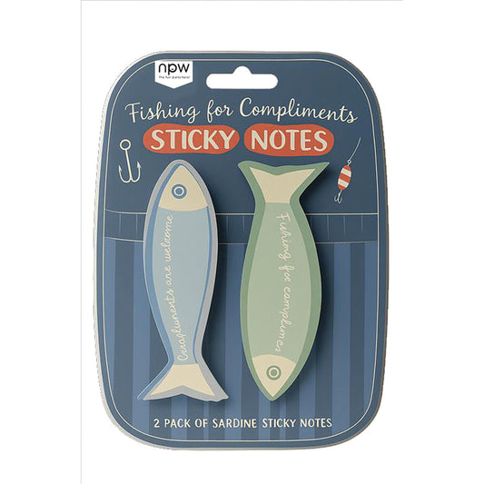 Fishing for Compliments Sticky Notes - detail