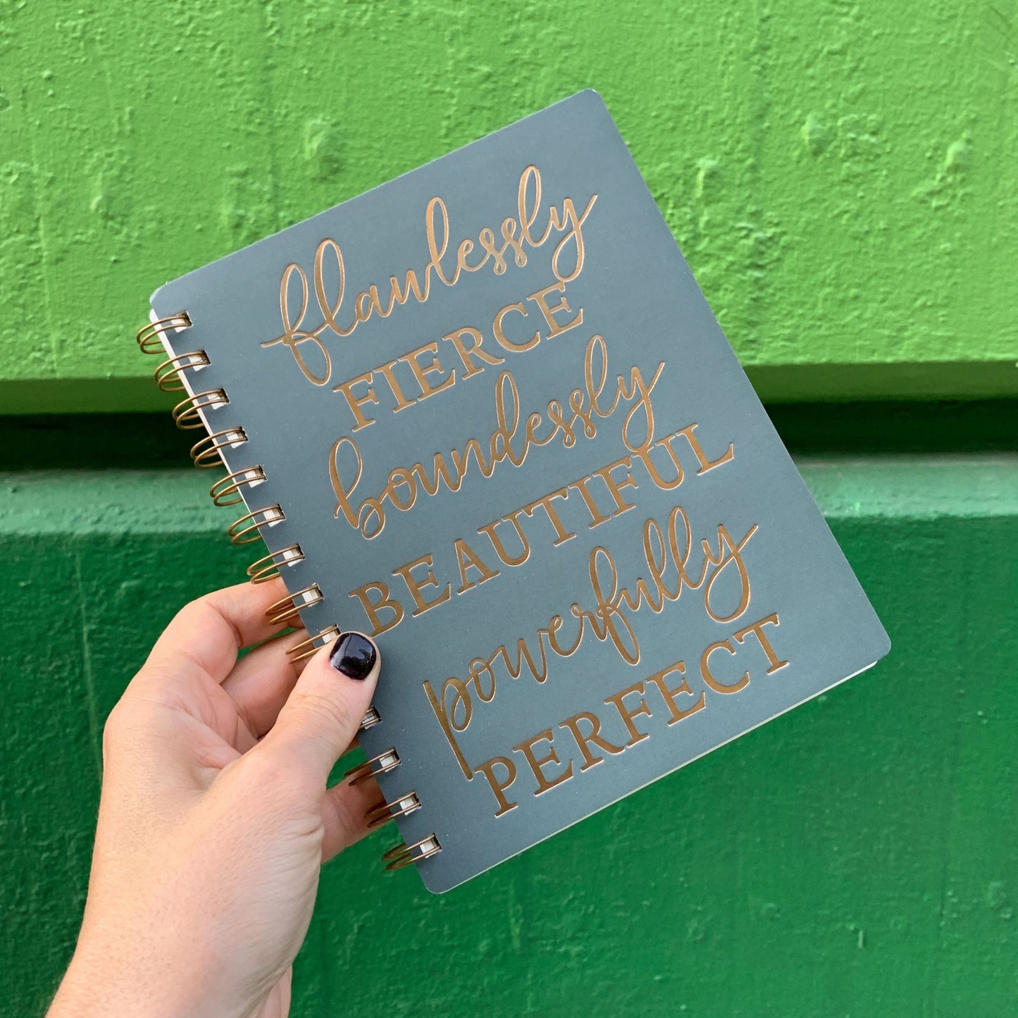 Flawlessly Fierce Spiral Notebook | Foil Lettering | 5.75" x 7.50" | 120 Lined Pages