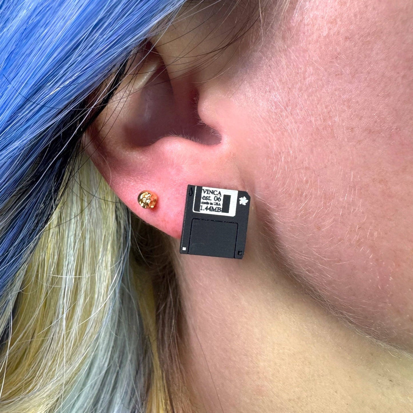Floppy Disk (AKA The Save Icon) Earrings | Flexible Diskette Retro Fashion Jewelry