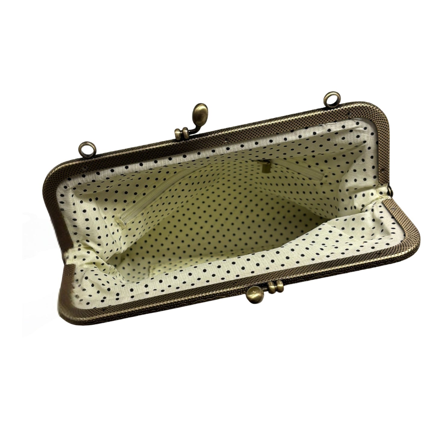 Floral Black Cat Kisslock Bag | Vintage Look Handbag Shoulder Bag