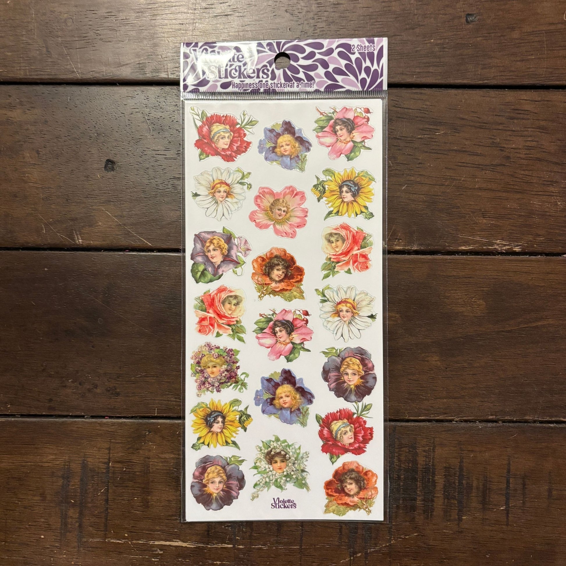 Flower Petal Ladies Clear Stickers | 4" x 8" | 2 Sheets-Violette Stickers-The Bullish Store