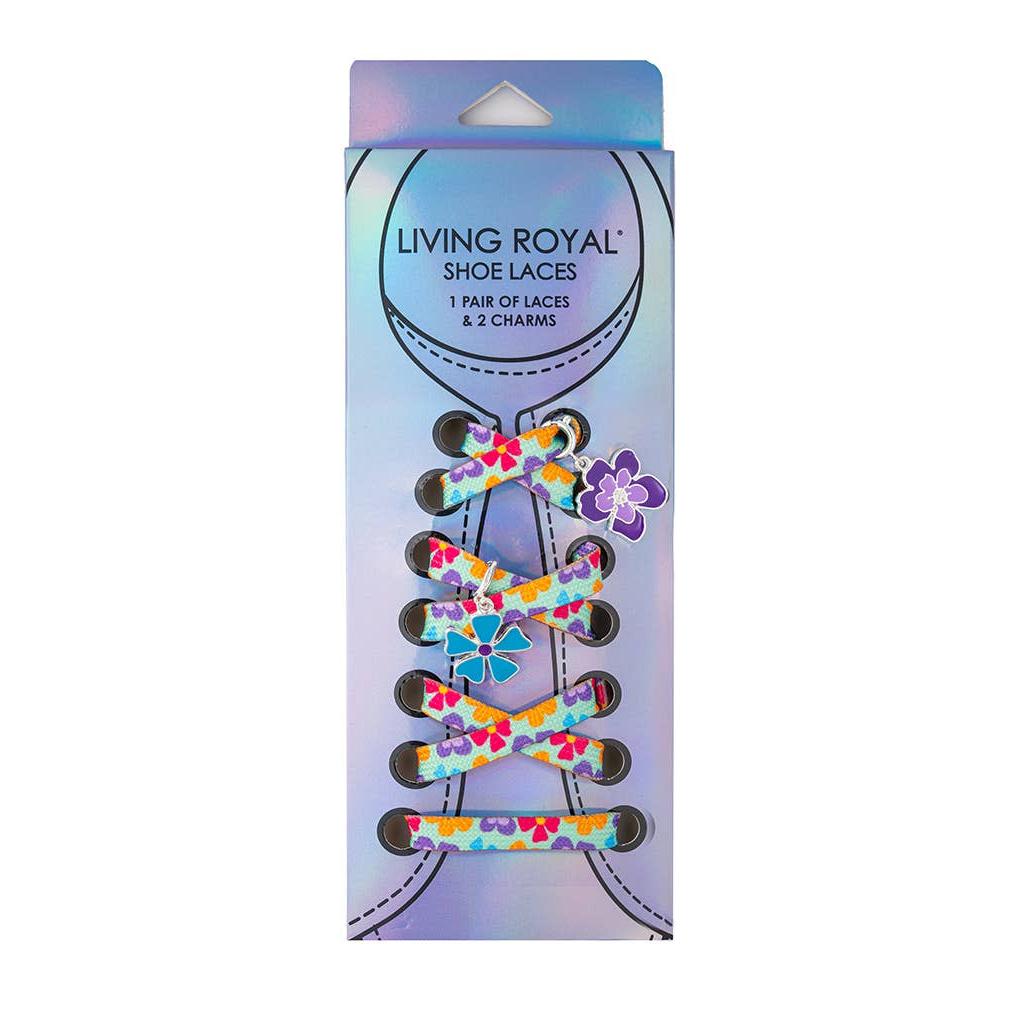 Flower Power Shoelaces with Charms Set | Shoe Strings with Charms Set