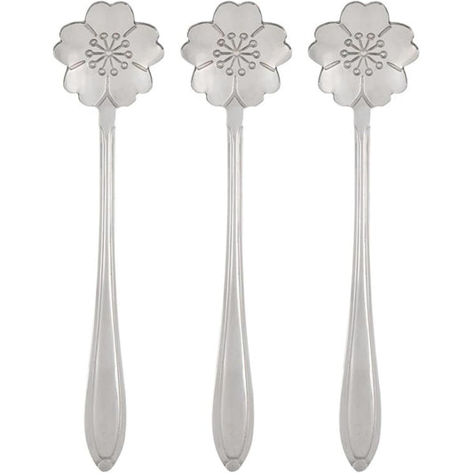 Flower-Shaped Spoons Set of 3 | Silver Gold or Rose Gold-47th & Main-The Bullish Store