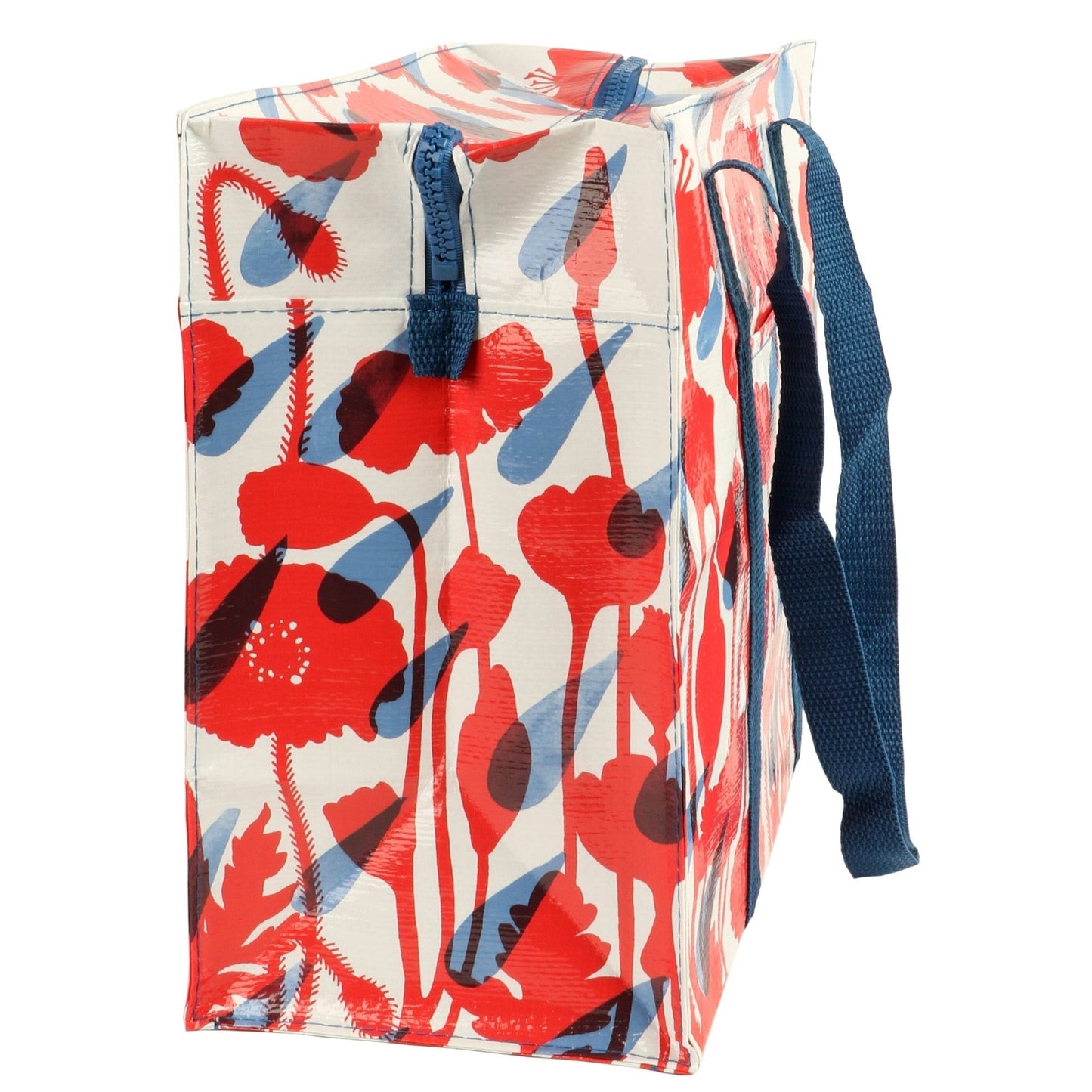 Flower Shower Shoulder Tote in Red and Blue | BlueQ at GetBullish