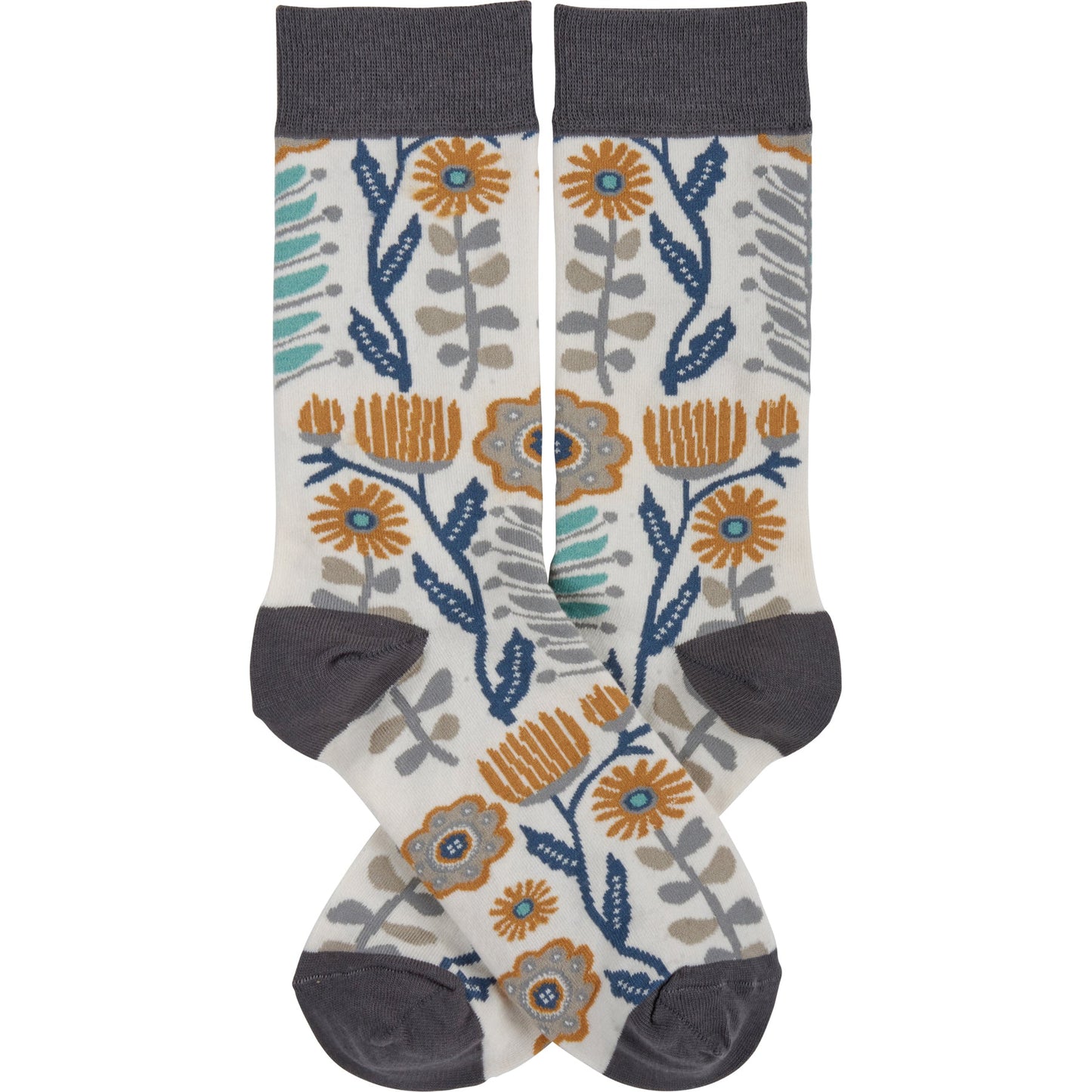 Folk Art Floral Socks in Multicolor | Unisex