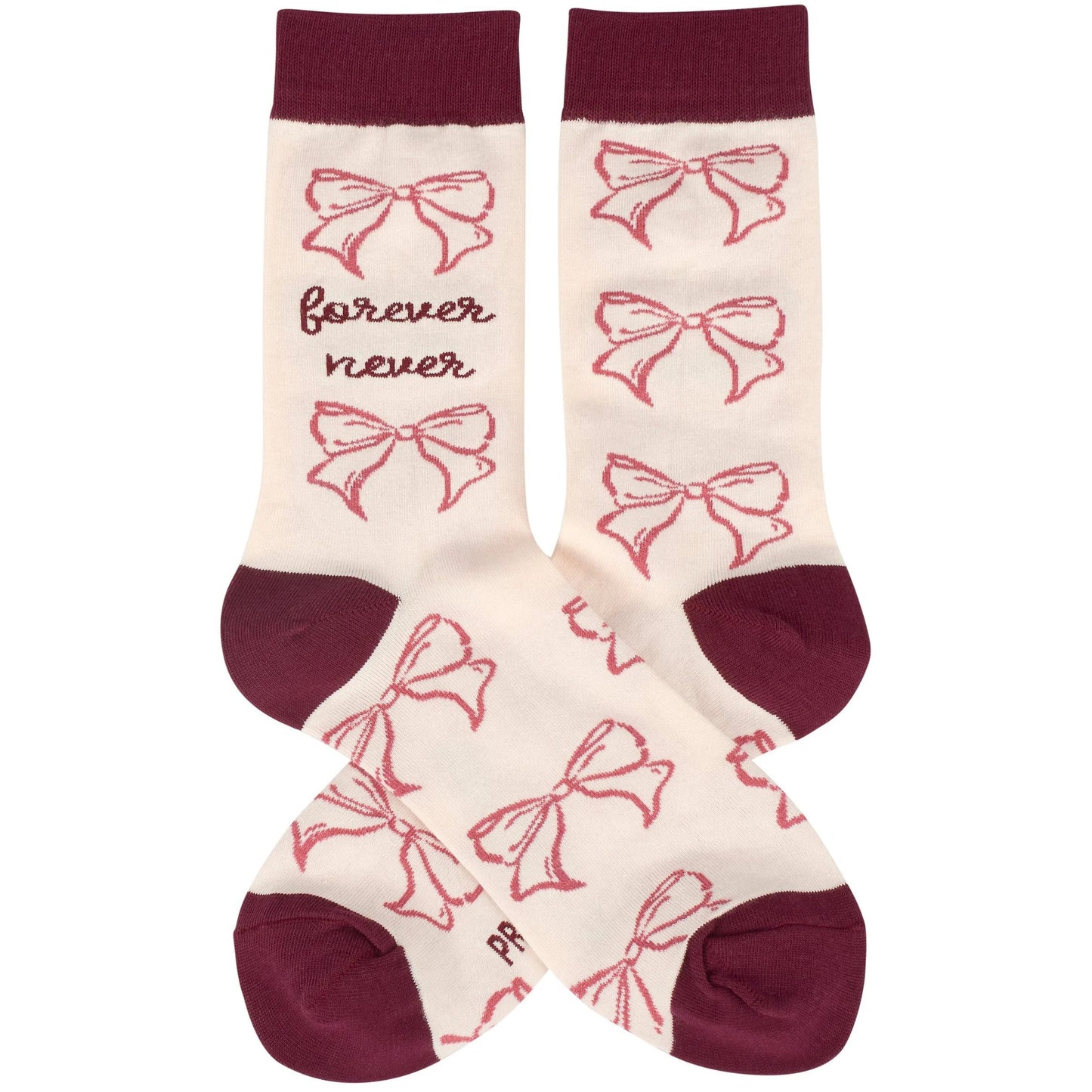 Forever Never Socks | Coquette Bow Crew Socks in Pink