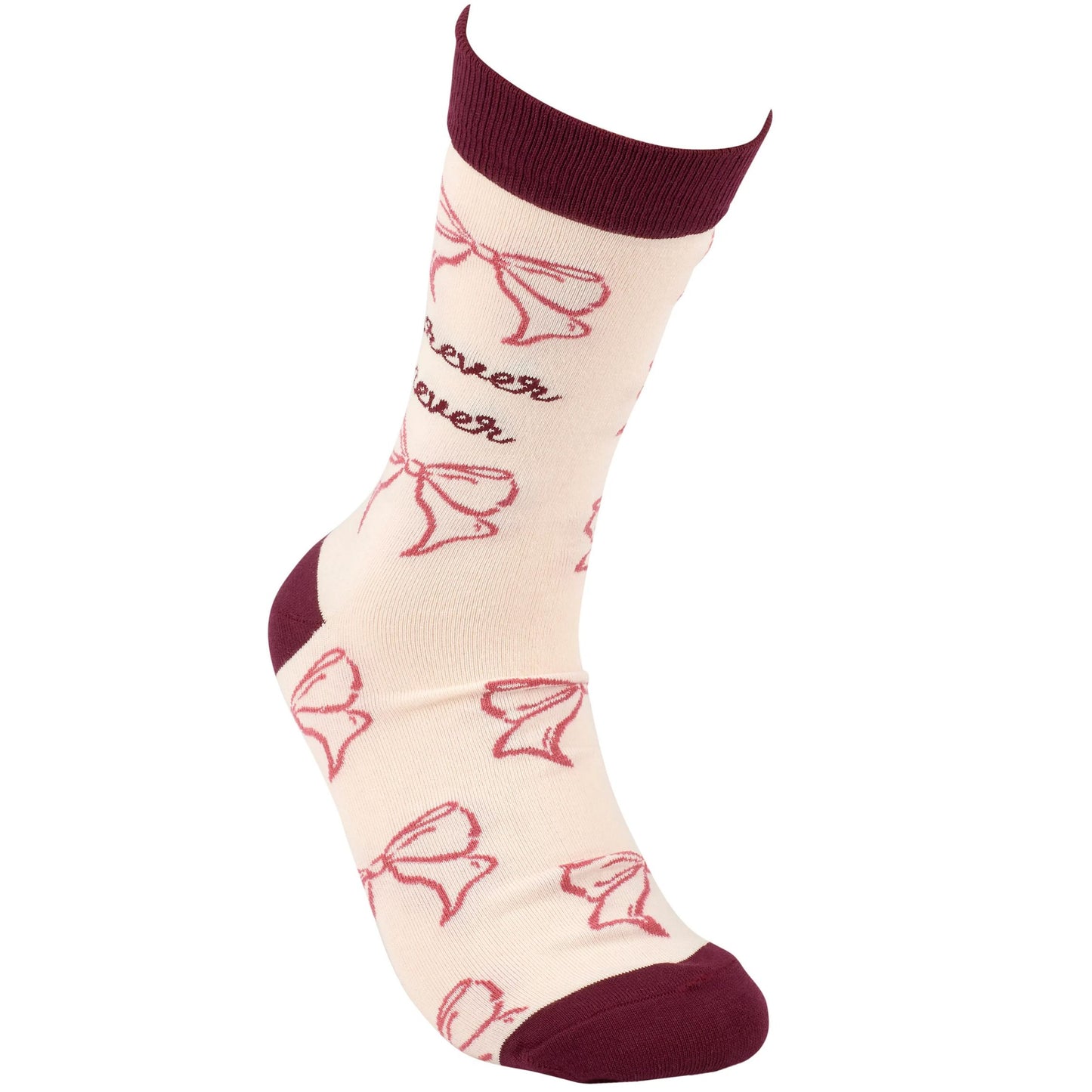 Forever Never Socks | Coquette Bow Crew Socks in Pink