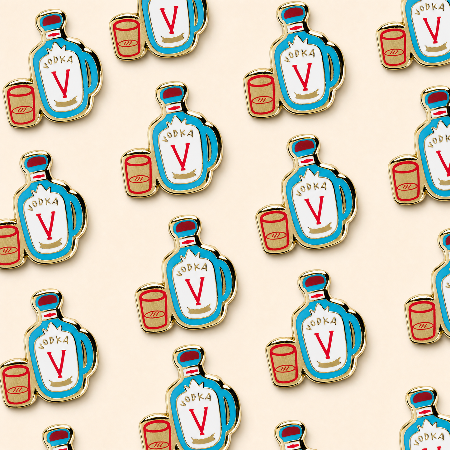 Fountain Of Youth Vodka Enamel Pin On Gift Card