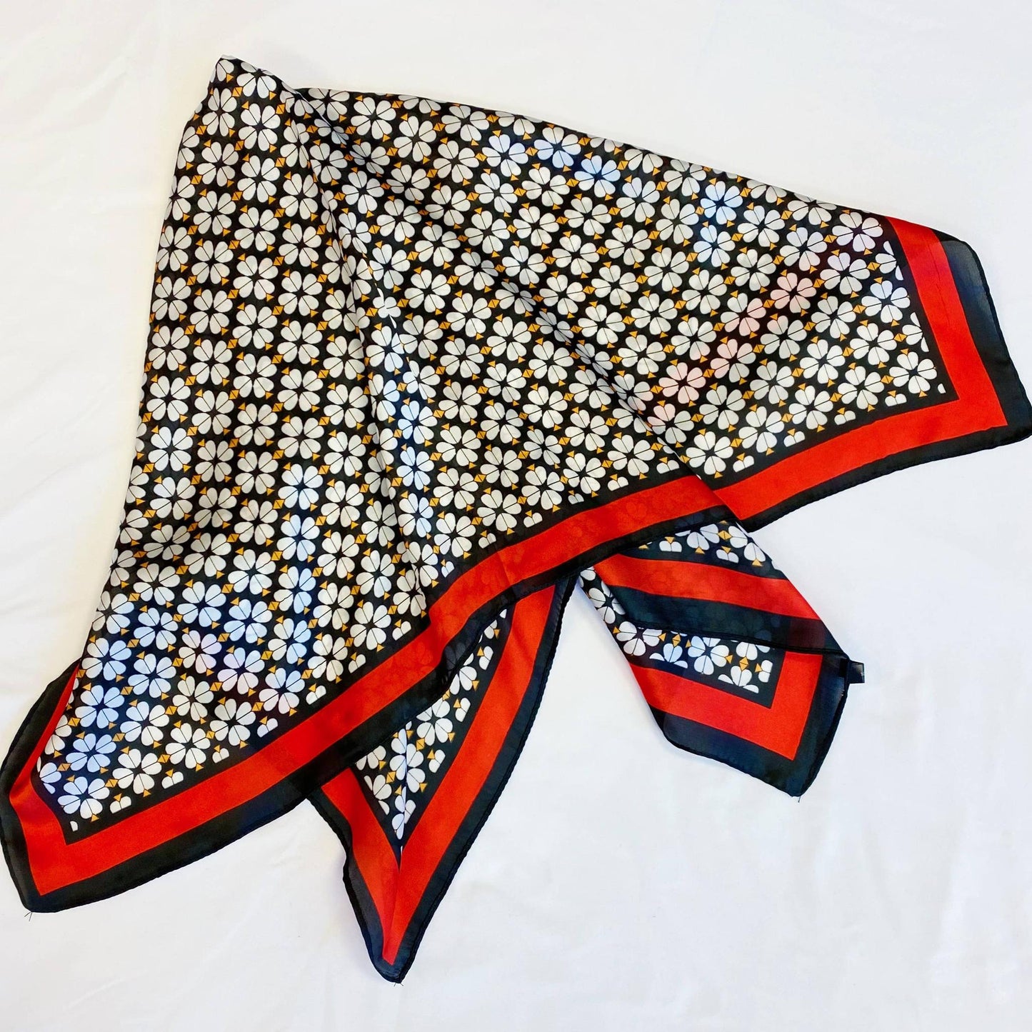 Four Petal Clover Square Scarf