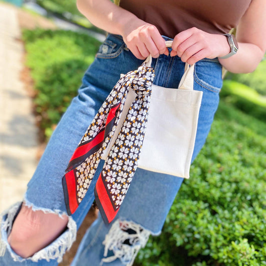 Four Petal Clover Square Scarf
