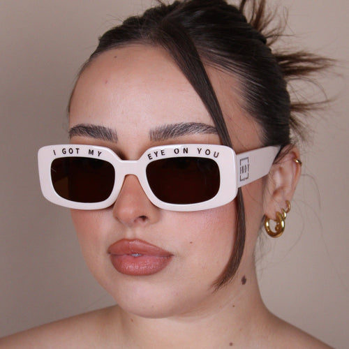 Free People x INDY "I Got My Eye On You" Cream UV400 Sun Protection Sunglasses