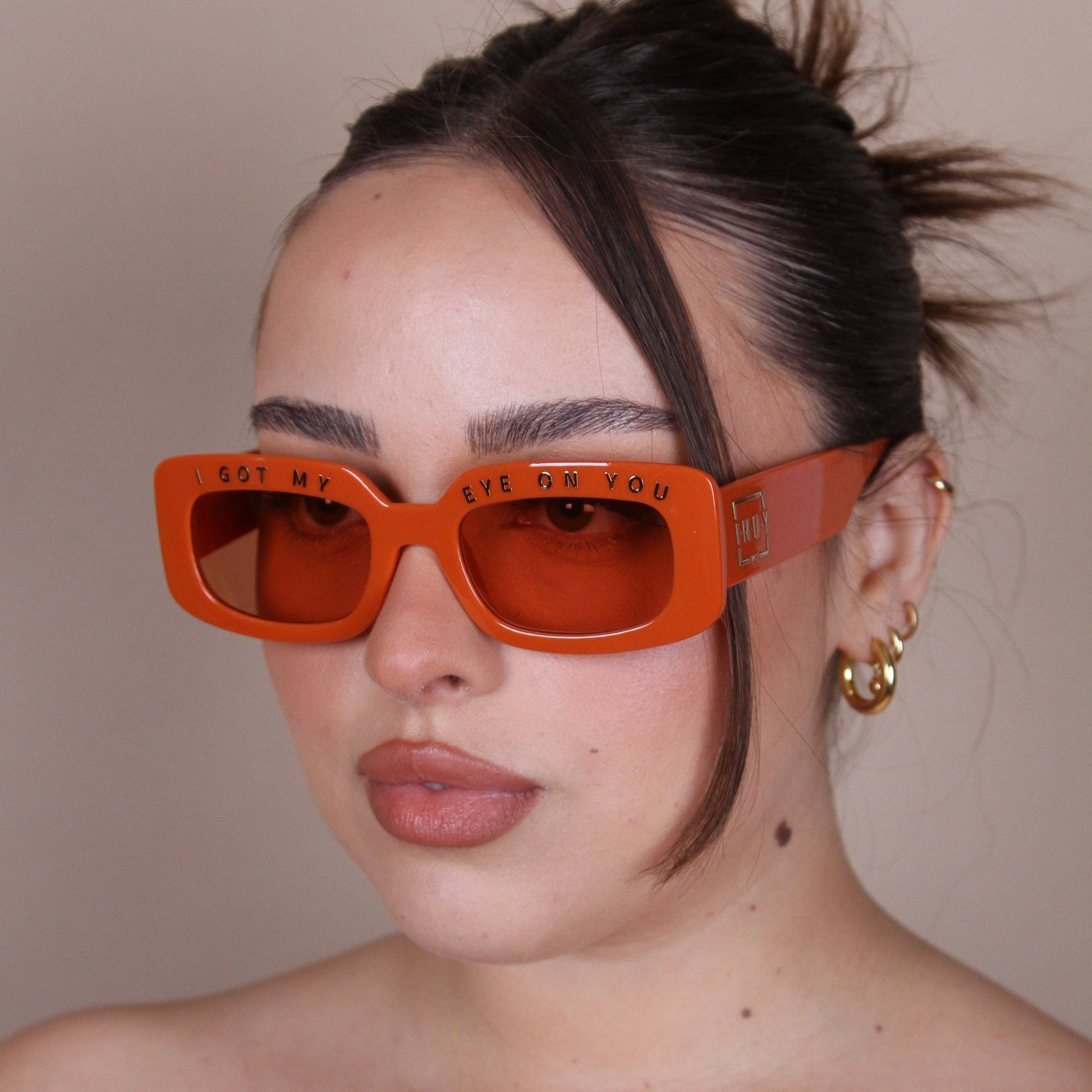 Free People x INDY "I Got My Eye On You" Orange UV400 Sun Protection Sunglasses