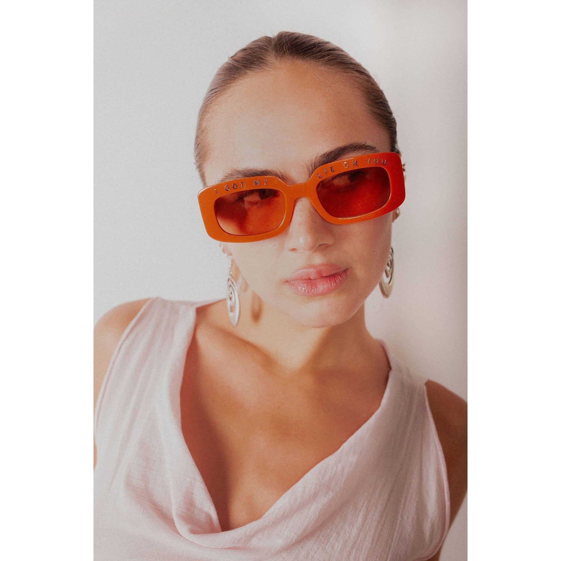 Free People x INDY "I Got My Eye On You" Orange UV400 Sun Protection Sunglasses