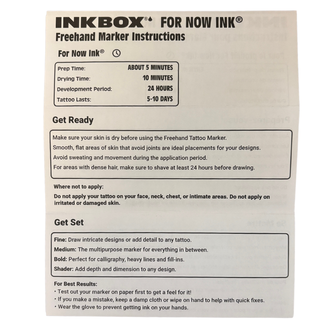 Freehand Tattoo Marker | Draw Your Own Temporary Tattoos Lasts 5-10 Days