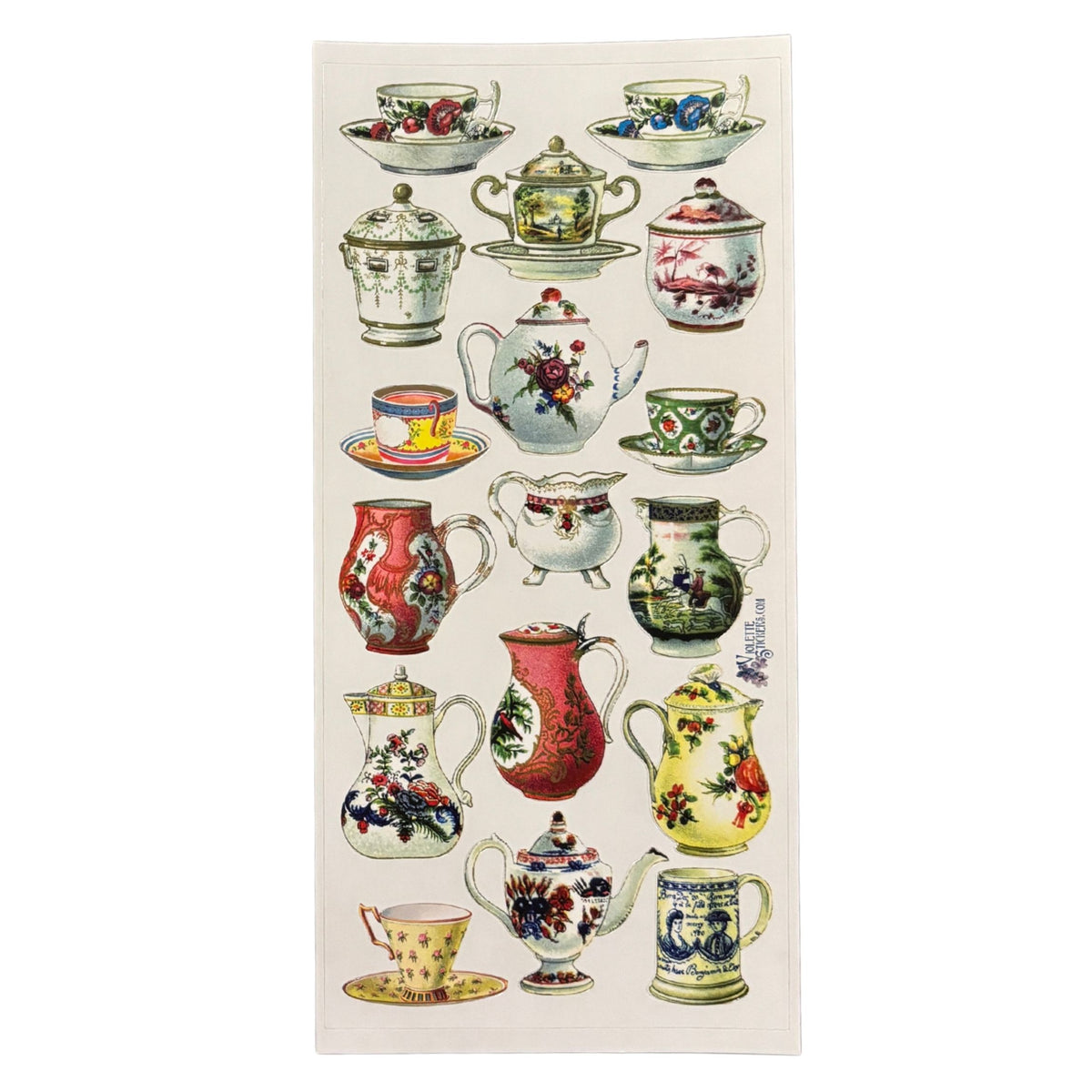 French China Stickers | 4" x 8" Paper Stickers | 2 Sheets-Violette Stickers-The Bullish Store