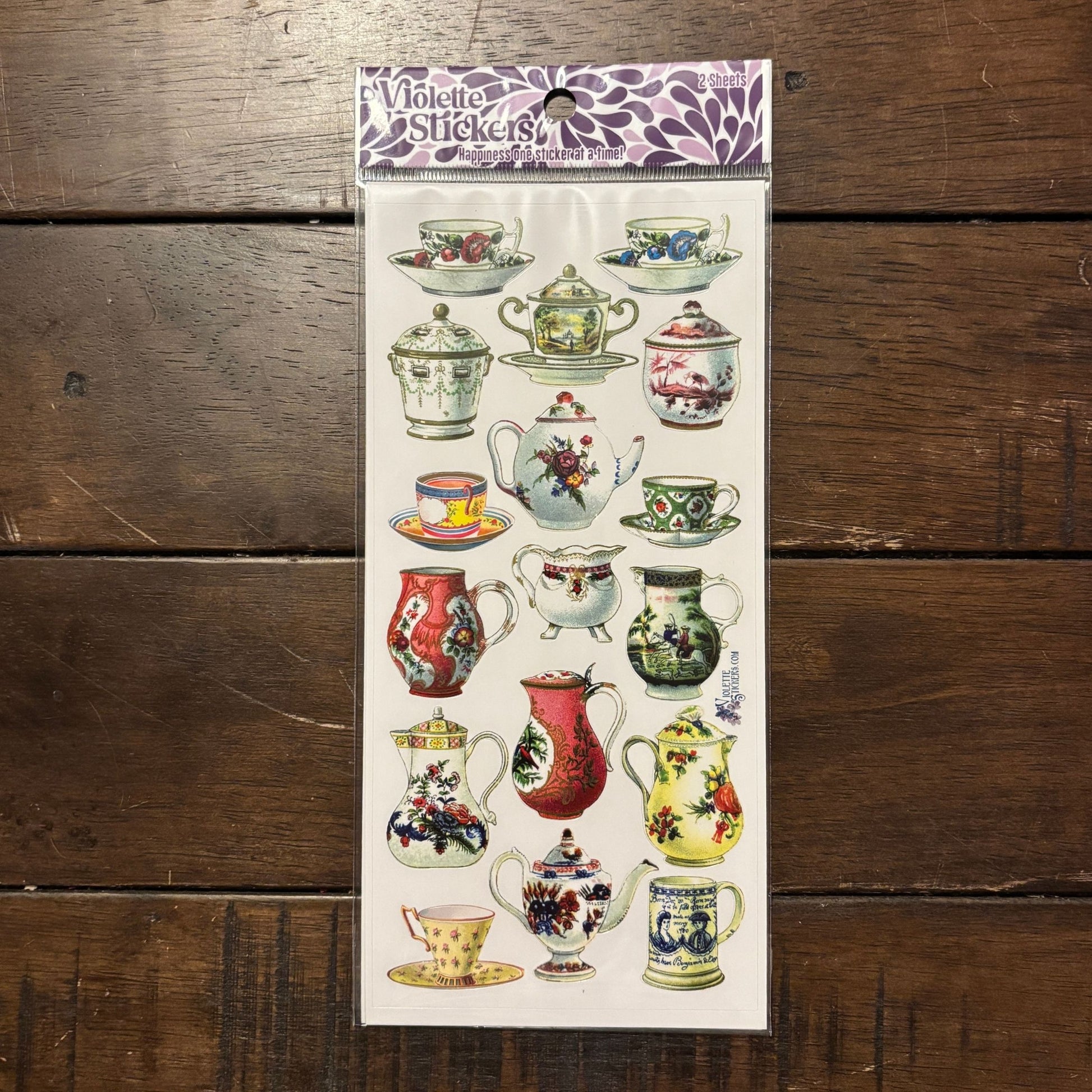 French China Stickers | 4" x 8" Paper Stickers | 2 Sheets-Violette Stickers-The Bullish Store