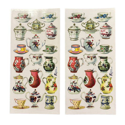 French China Stickers | 4" x 8" Paper Stickers | 2 Sheets-Violette Stickers-The Bullish Store