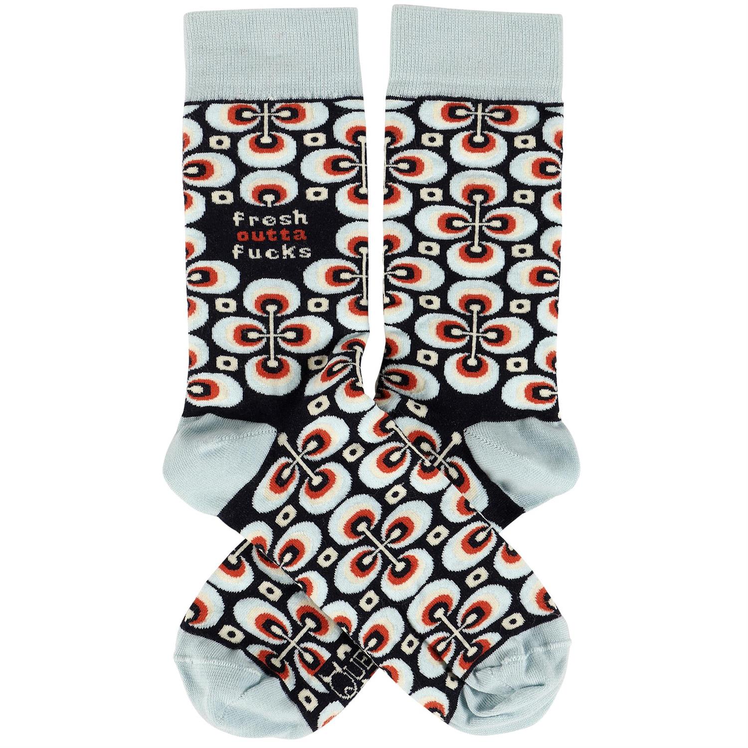 Fresh Outta Fucks Socks | Retro Inspired Pattern