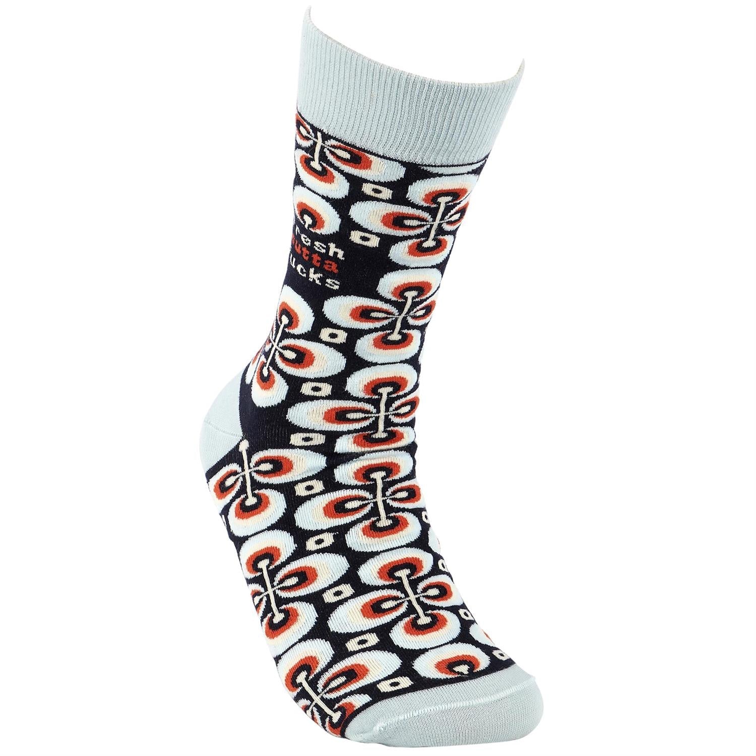 Fresh Outta Fucks Socks | Retro Inspired Pattern