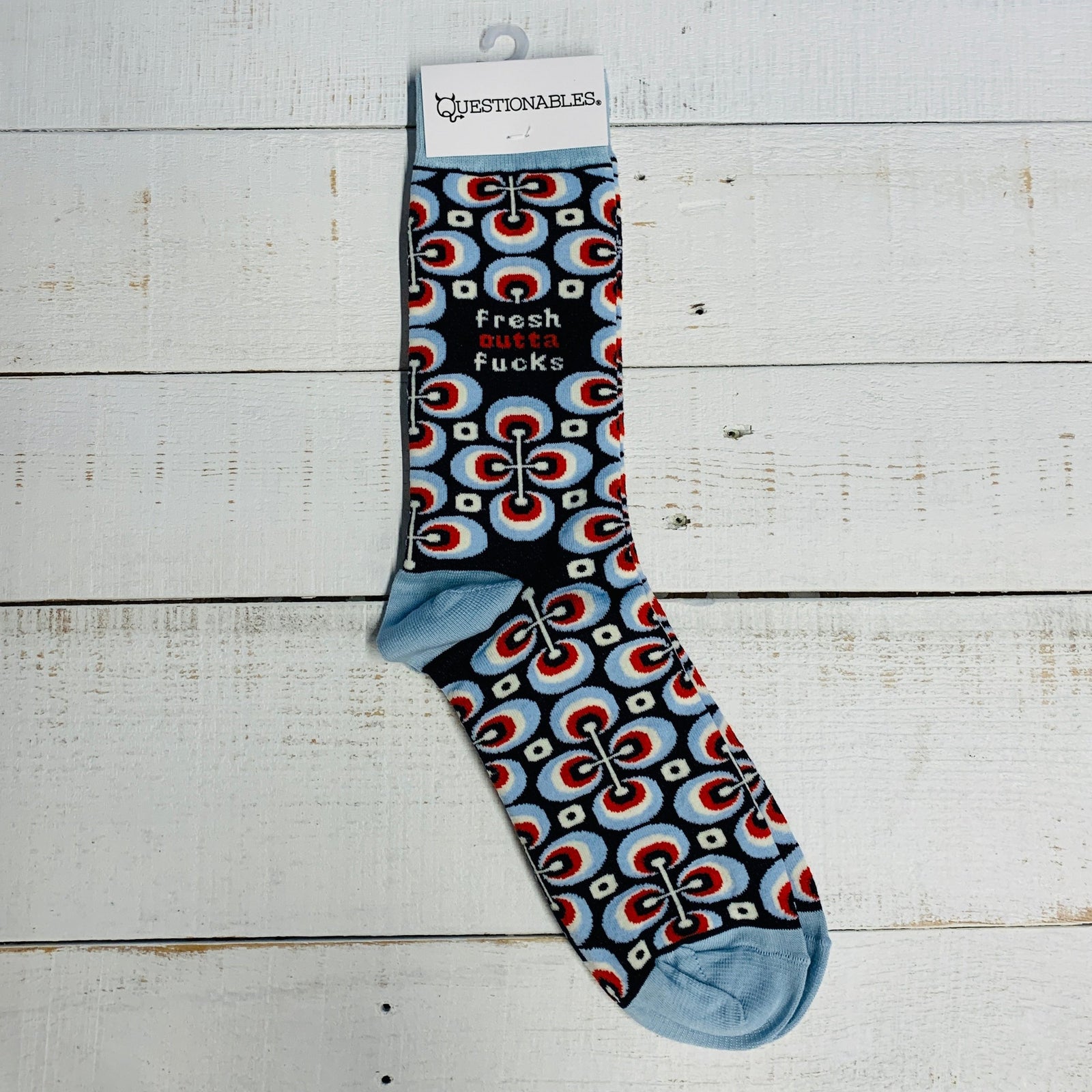 Fresh Outta Fucks Socks | Retro Inspired Pattern