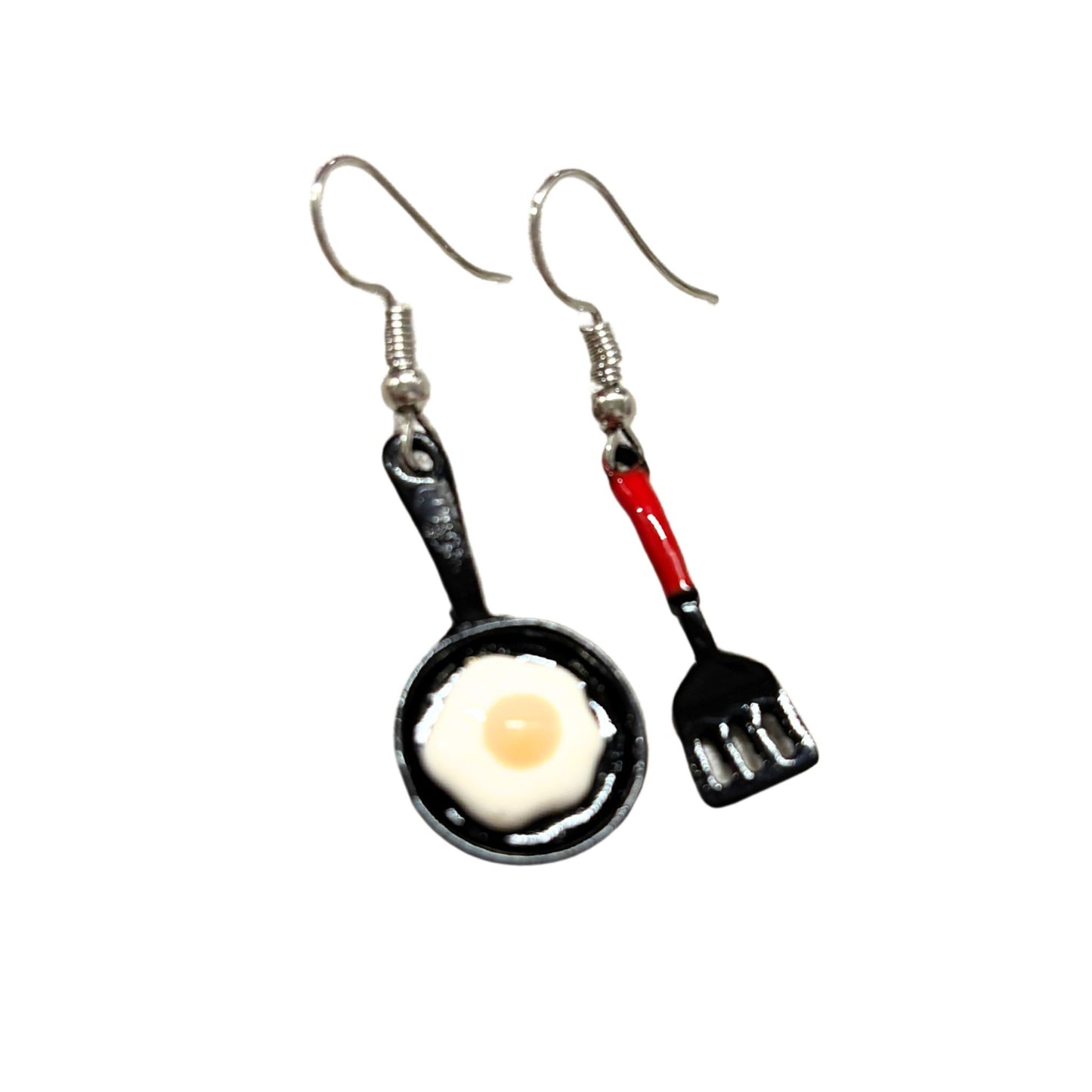 Fried Egg Earrings | Mismatched Dangle Earrings on Ear Wire