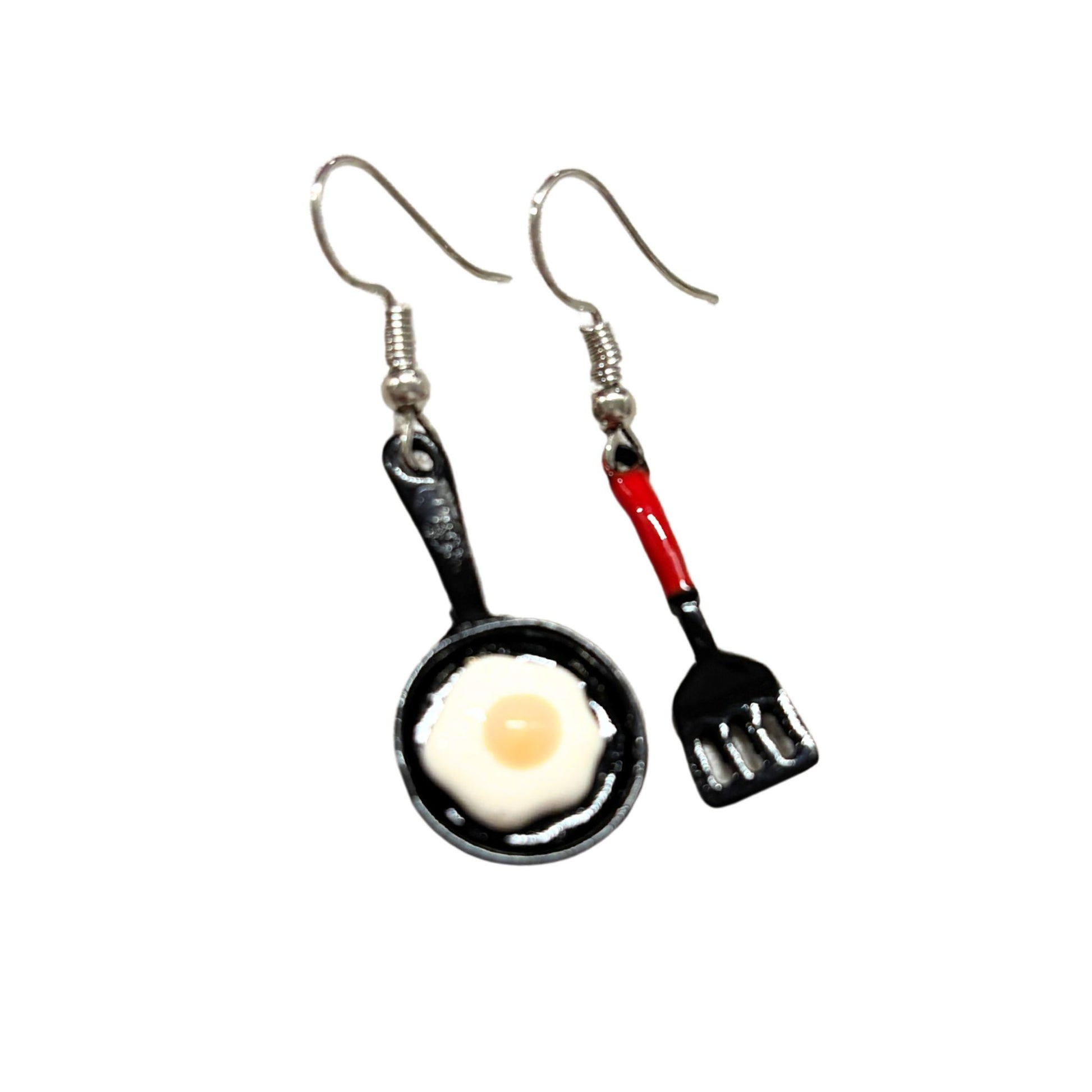 Fried Egg Earrings | Mismatched Dangle Earrings on Ear Wire