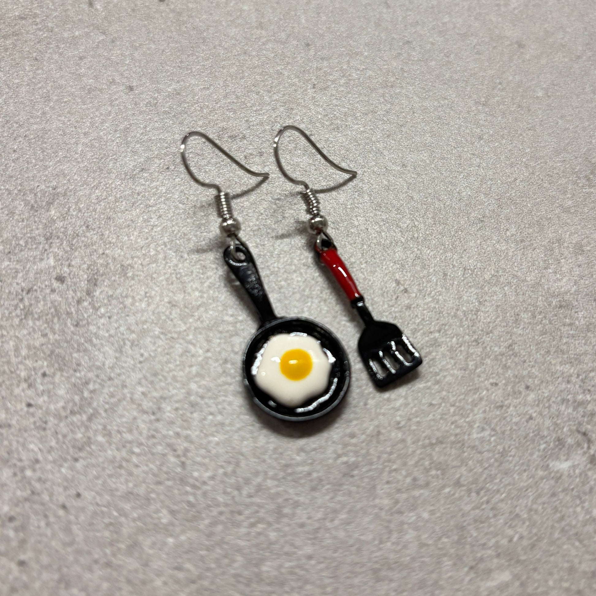 Fried Egg Earrings | Mismatched Dangle Earrings on Ear Wire